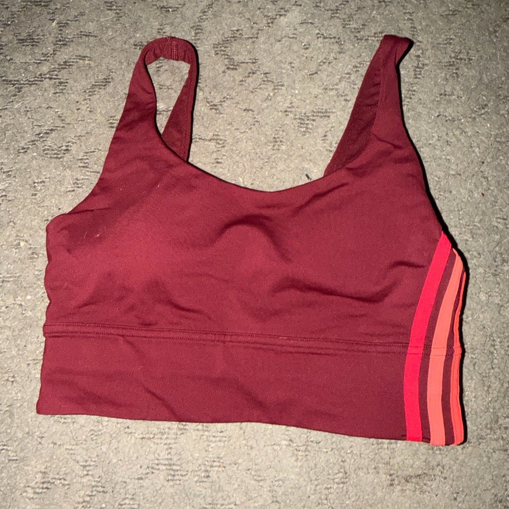 Lululemon Athletica Maroon and Orange Sports Bra Size 6
